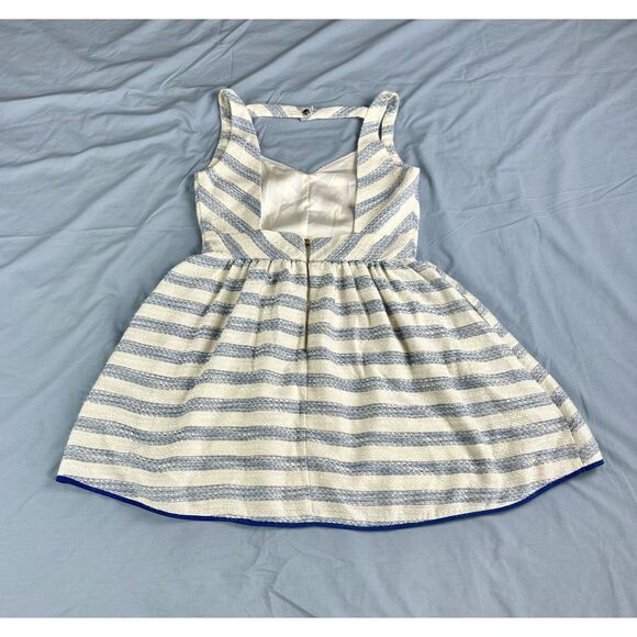 Line & Dot Kelly Mini Mini Dress in Sky Striped Size L Open Back Sexy Chic - Picture 5 of 12